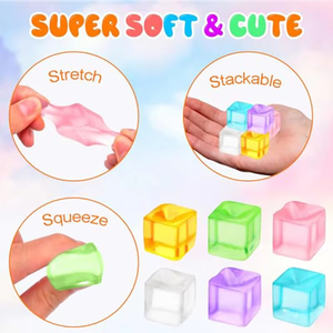 Pelota Antiestrés Cuadrada de Hielo, Juguetes Sensoriales para Aliviar el Estrés, TDAH, Autismo, Juguetes Blandos y Esponjosos, Recuerdos de Fiesta, Regalos para Niños y Adultos - Product Image 4