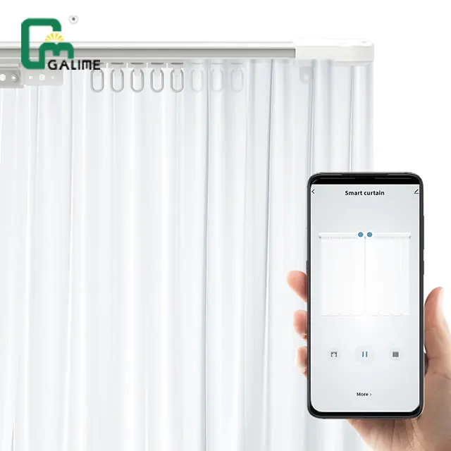 Galime Smart home Google curtain track Alexa electric curtain system smart window shade motorized curtain system
