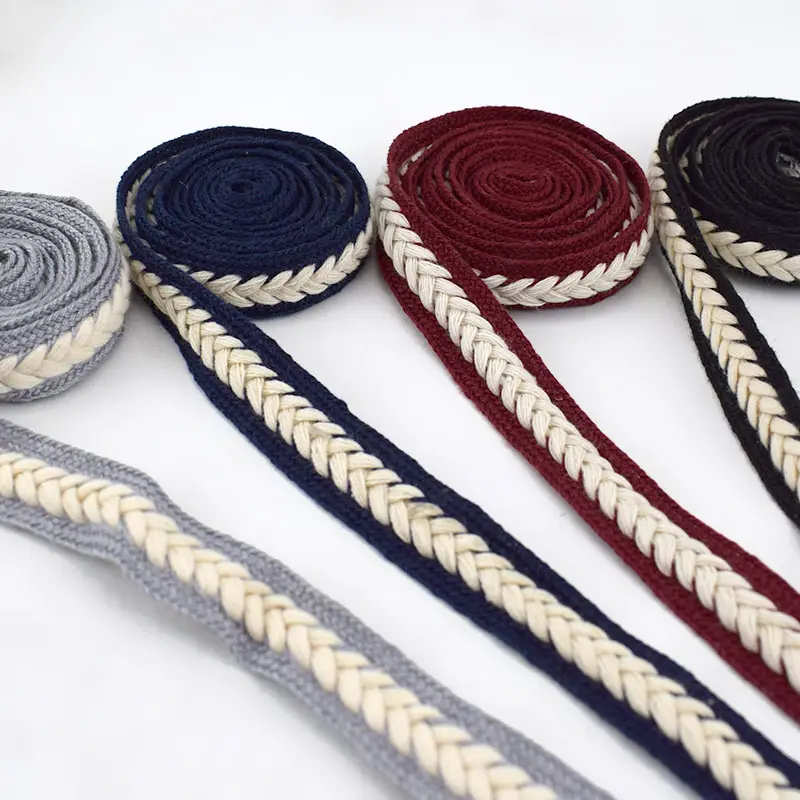 Deepeel AP538 1.5センチメートルBraid Cotton Twist Weaving Ribbon Lace Webbing DIY Sewing Craft Scarf Clothing Decor Accessories Webbing