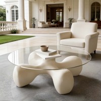 Table Basse Moderne en FRP Personnalisée pour Hôtel, Villa, Appartement, Jardin, Salon – Meuble de Salon Durable et Décoratif
