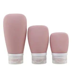 30ml 60ml 90ml Eco-Friendly Empty Leak Proof Collapsible Silicone Travel bottles Set Cosmetic Business Travel Bottle