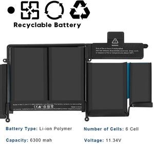 <span class=keywords><strong>Batterie</strong></span> pour ordinateur portable <span class=keywords><strong>13</strong></span> pouces li-polymère A1502 6330Mah 11.34V-71. 8wh pour <span class=keywords><strong>Macbook</strong></span> <span class=keywords><strong>Air</strong></span> - Product Image 3