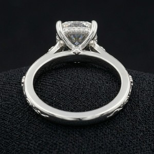 Premium Platinum Diamond Engagement <b>Ring</b> For Women Contemporary Minimal Design Luxury <b>Wedding</b> Jewelry And Gift Choice - Product Image 2