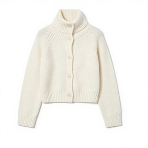 Ropa de Invierno para <span class=keywords><strong>Mujer</strong></span>, Nuevo Cárdigan de Moda con Manga Larga, Cierre de Botones, Cuello Redondo, Tejido de <span class=keywords><strong>Lana</strong></span> - Product Image 4