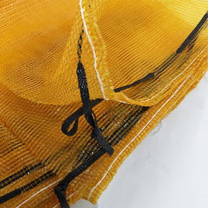 Wholesale Eco-friendly PP PE Mesh <b>Packaging</b> <b>Bags</b> Yellow Mesh <b>Bag</b> with Drawstring Closure for Garlic Citrus and Ginger - Product Image 3