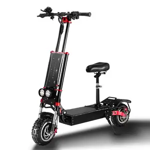 带座椅的快速折叠电动滑板车5600w 60v带灯电动滑板车成人电动自行车