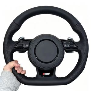 พวงมาลัยคาร์บอนหนังแท้ ODM สำหรับ Audi A4 A6 A8 RS3 RS4 RS5 ผลิตตามสั่งจากจีน - Product Image 1