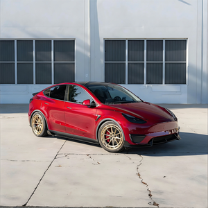 Vente Flash : Jantes forgées en alliage d'aluminium brossé couleur Or Champagne pour <span class=keywords><strong>Tesla</strong></span> <span class=keywords><strong>Model</strong></span> Y 2020, design anneau aérodynamique 17-19 pouces - Product Image 3