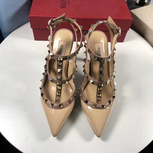 Borchia <span class=keywords><strong>tacchi</strong></span> alti da donna primavera nuova fibbia a una linea tacco sottile a punta stile fata sandali <span class=keywords><strong>arancioni</strong></span> estivi - Product Image 5