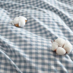 Ensemble de housse de couette en gaze de coton 100% Drap De <span class=keywords><strong>Lit</strong></span> Ensemble de literie 3 pièces Close Skin Soft Quilt Double Muslin Housses de couette - Product Image 2