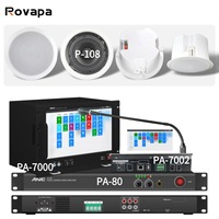Weißer Deckenlautsprecher PA-Soundsystem 10W 70V/100V Hi-Res Audio für Kleine Restaurants, Bars, Kirchen, Kommerzielle Passive Audioanlage mit Hoher Leistung