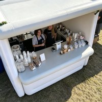 Stand publicitaire gonflable portable, stand alimentaire gonflable pliable pour l'extérieur, tente de vendeur gonflable pour festival, événement, fête