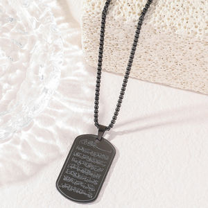 Collier pendentif en acier inoxydable, bijoux de mode islamique arabe, pour hommes et femmes, vente en gros, 2025 - Product Image 3