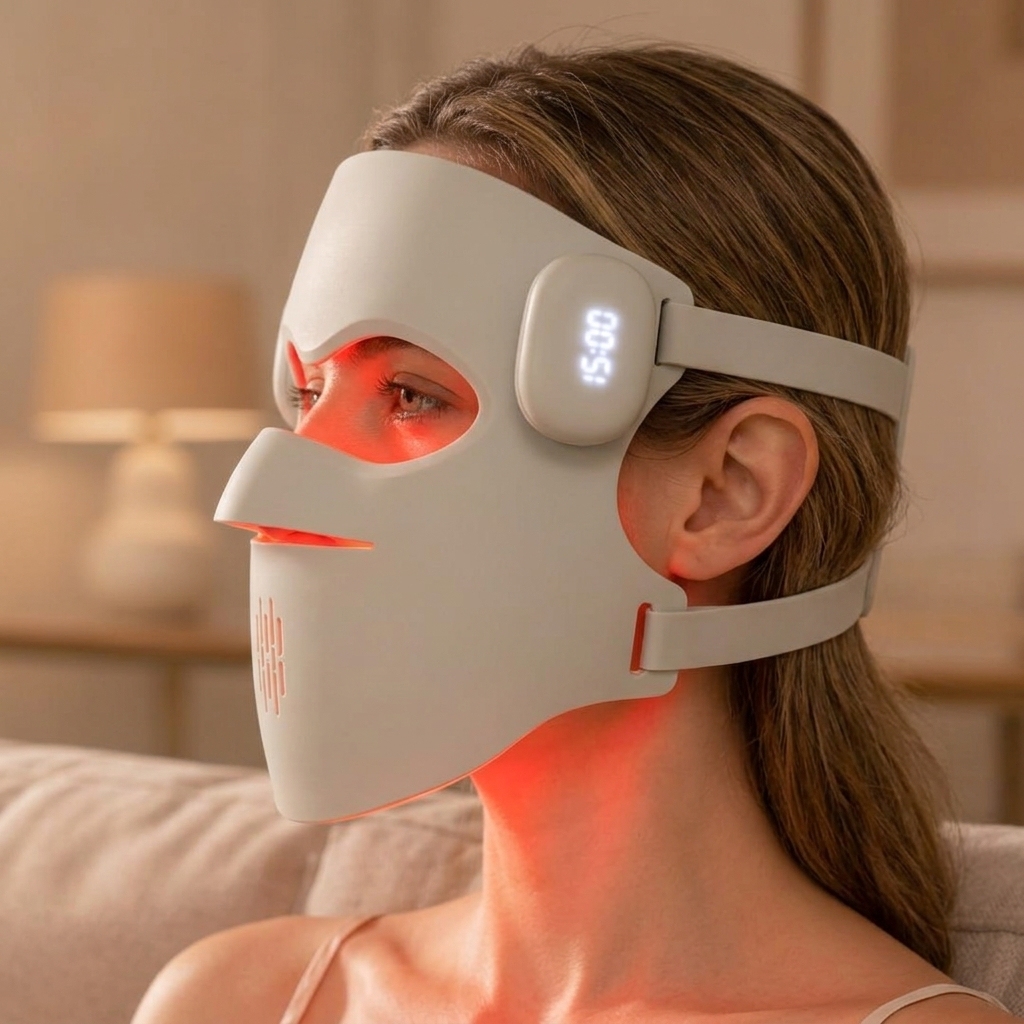 EYCO Red Therapy Wireless Silicone Red Light Therapy Face Mask Led Facial Infrared Therapy Mask