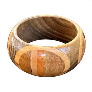 Bracelets ronds en bois, bracelets en bois naturel, bijoux faits à la main, impression personnalisée, design moderne, AZ ENTERPRISES AZE-WB766 - Product Image 2