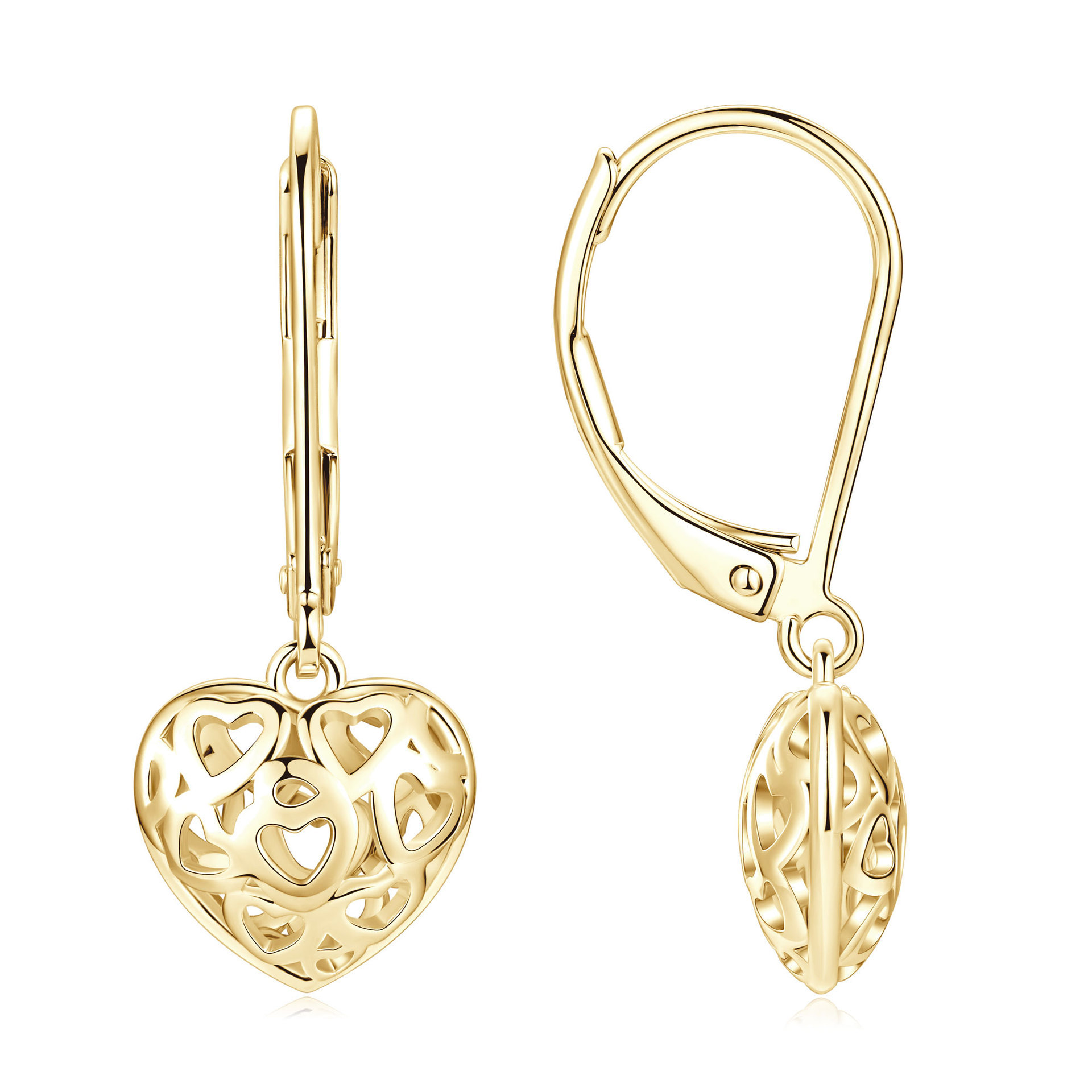 Hollow heart-shaped eardrops[KYellow]