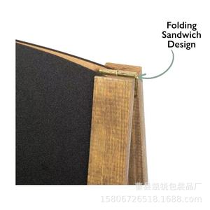 Panneau d'affichage rectangulaire en bois double face, design rustique, pour restaurants et cafés, panneau d'affichage pliable - Product Image 3