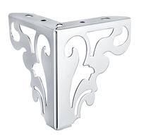 Pieds de meubles en fer ajourés à motif floral, supports décoratifs en métal, pièces de rechange pour canapé et table