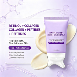 Crema de Masaje Reafirmante con Retinol y Colágeno, 100g, con Masajeador Incorporado, Efecto Lifting, Antiarrugas, Iluminadora, para Esculpir el Rostro - Product Image 4