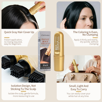 Hairs Dye Stick Touch up Root Concealer Black Dark Brown Brown Natural Hair Dye Stick With Comb 0EM/ODM/0BM