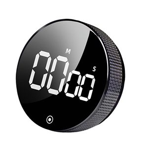 Minuteur de cuisine magnétique, chronomètre de cuisson, de douche et d'étude, compteur LED, alarme, rappel, compte à rebours électronique manuel, minuteur numérique rond - Product Image 1