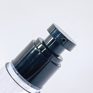 Cosmetic Packaging 15ml 30ml 50ml Black PP Lid Airless Spray <b>Bottles</b> <b>Empty</b> Refillable Lotion Airless Pump <b>Bottle</b> - Product Image 5