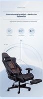 Chaise de course ergonomique en cuir pour esports, pivotante à 360 degrés, hauteur réglable, support lombaire, appui-tête en tissu, personnalisable