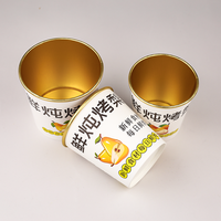 Bol alimentaire jetable personnalisé en papier épais avec feuille d'or, pour desserts et soupes à emporter, idéal pour la soupe de poire rôtie au sucre