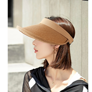 BESTELLA marque large bord frisé chapeau de paille Logo personnalisé Sport de plein air parasol été plage haut visière voyage quotidien pêche - Product Image 2