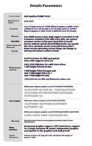 Computadora de Escritorio Dell 7020MT Plus Office con CPU Core I7, I7-14700K, 8GB RAM, 512GB SSD, 500W, Valor Añadido - Product Image 6