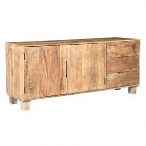 Buffet moderne en bois à 2 portes et 3 tiroirs de 160 cm pour salle à manger et usage hôtelier - Product Image 1