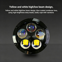 Projecteur avant JPAD R5 170W en alliage d'aluminium de luxe, lampe LED bicolore à 5 perles, faisceau Hi/Lo, conversion super lumineuse jaune