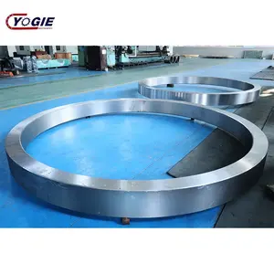 China brand Yogie OEM large diameter forging C45 steel ball mill rotary kiln tyre rolling riding ring cement kiln tyre