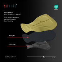 Coussin de selle de vélo personnalisable pour homme - Sous-vêtements de cyclisme respirants avec rembourrage en gel 3D pour les sports de vélo en plein air