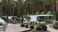 Maison mobile modulaire préfabriquée durable anti-corrosion de luxe Maison à capsule spatiale à commande vocale intelligente pour l'extérieur
