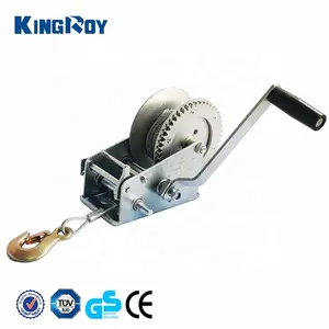 KingRoy 2000lbs Portable Wire Rope Pulling Manual Hand Winch Cable Pulling Winch Boat Trailer Winch