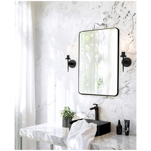 Factory Wholesale Modern Large <strong>Rectangle</strong> Floor <strong>Mirror</strong> Black Metal Frame Eco-Friendly Handmade Home Bedroom Bathroom <strong>Wall</strong> <strong>Mirror</strong> - Product Image 2