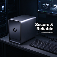 NAS Dual Bay Tanpa Disk, Maks 60TB, RK3568, Manajemen Foto AI, Pemutar Media 4K, Server Penyimpanan Cloud Pribadi yang Aman
