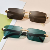 Lunettes de soleil personnalisées avec logo, verres en cristal, lunettes de soleil en corne de buffle
