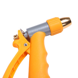 Pure <b>Copper</b> High Pressure Water Gun Orange Brass Connector Manual Car <b>Washer</b> Household Watering Tool - Product Image 2