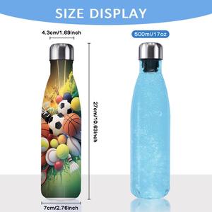 Borraccia Termica 2026 da 500ml (17oz) in Acciaio Inossidabile a Doppia Parete, Riutilizzabile, per Sport, a Forma di Pallone da Calcio, Isolamento Sottovuoto, Mantiene Caldo/Freddo 12-24h, Ideale per Cola - Vendita all'Ingrosso - Product Image 3