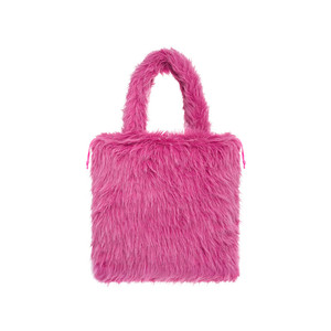 Bolso de Conejo de Algodón Multiusos Convertible, Bolso Esponjoso Hecho a Mano con Piel Sintética de Hilo Largo y Detalle de Aplique de Velboa - Product Image 3