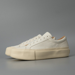 Thick Soled <b>Shoes</b> New Style Business <b>White</b> Casual Simple Trendy Men's Best Selling Genuine <b>Leather</b> low Top Platform <b>Shoes</b> - Product Image 3