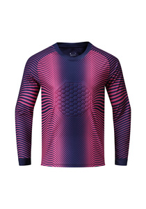 Camiseta <span class=keywords><strong>de</strong></span> Fútbol <span class=keywords><strong>de</strong></span> Manga Larga para Portero, Talla Adulto, Transpirable, <span class=keywords><strong>de</strong></span> Secado Rápido, Personalizada con Transferencia Térmica, 100% Poliéster, Venta al Por Mayor - Product Image 3