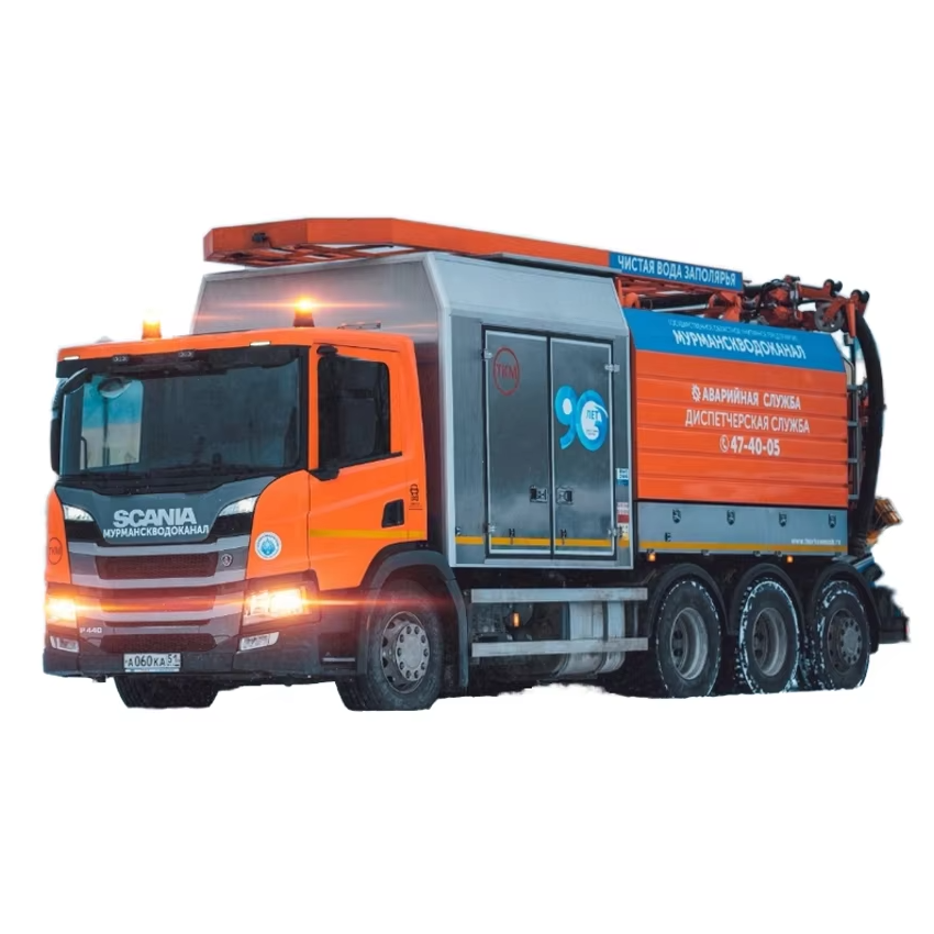 Municipal Sewer Inspection and Environmental Cleanup Vacuum Trailer for Railway Trenching Premium Sewage Suction Truck