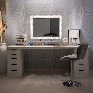 <span class=keywords><strong>กระจก</strong></span>แต่งหน้า LED ทรงเพชร ดีไซน์คริสตัล <span class=keywords><strong>กระจก</strong></span>ห้องน้ำโรงแรมอัจฉริยะ สำหรับวันเกิดหรืองานแต่งงาน สไตล์อาร์ตเดโค - Product Image 2