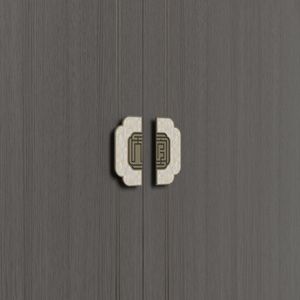 Poignée de porte longue sur mesure avec incrustation de nacre et accents dorés brossés pour entrée en verre sans cadre de salle de banquet - Product Image 2