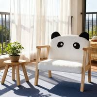 Petit tabouret-canapé moderne en tissu Panda de dessin animé pour enfants, capacité 1 personne, démontable, pour l'étude, la lecture, l'écriture et le dessin des bébés