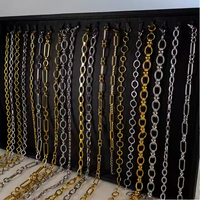 Chaîne épaisse en argent pour hommes, bijou torsadé en acier inoxydable, collier à maillons cubain 24k, perles plaquées or, collier
