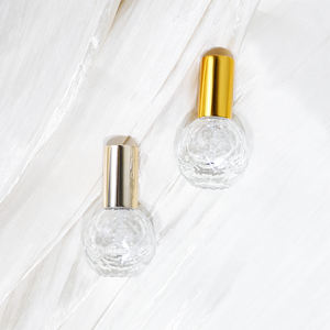 Botella de Vidrio Redonda de 10 ml con Tapa de Rosca, Personalizable y Reutilizable, Mini <span class=keywords><strong>Atomizador</strong></span> de Perfume de Vidrio Transparente con Tapa Dorada - Product Image 5